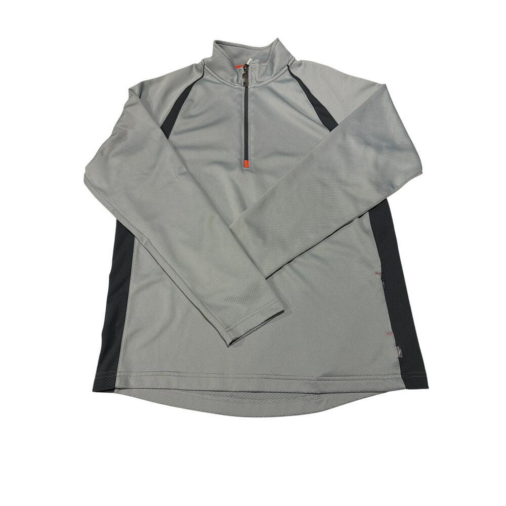 Alo Polo Men's M quarter zip Cool Fit Active Performance Long Sleeve Gray